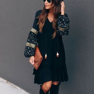 Lonely without you embellished babydoll dress